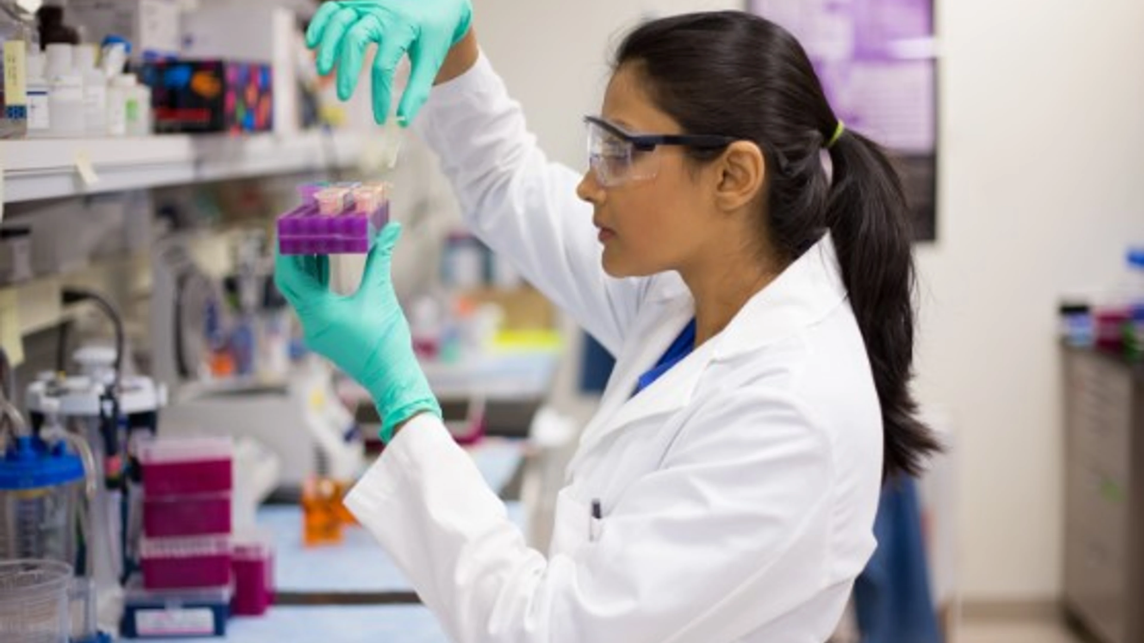 Scientist in lab setting 